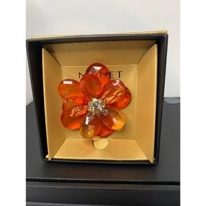 Vintage! Great Condition! Orange Monet Pin Brooch.